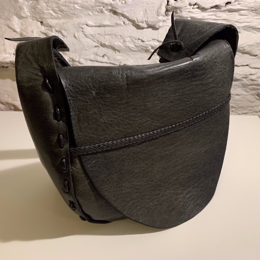 Wendy Nichol Black Leather Crossbody Saddle